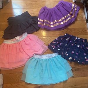 Lot of girls 5T skirts/skorts